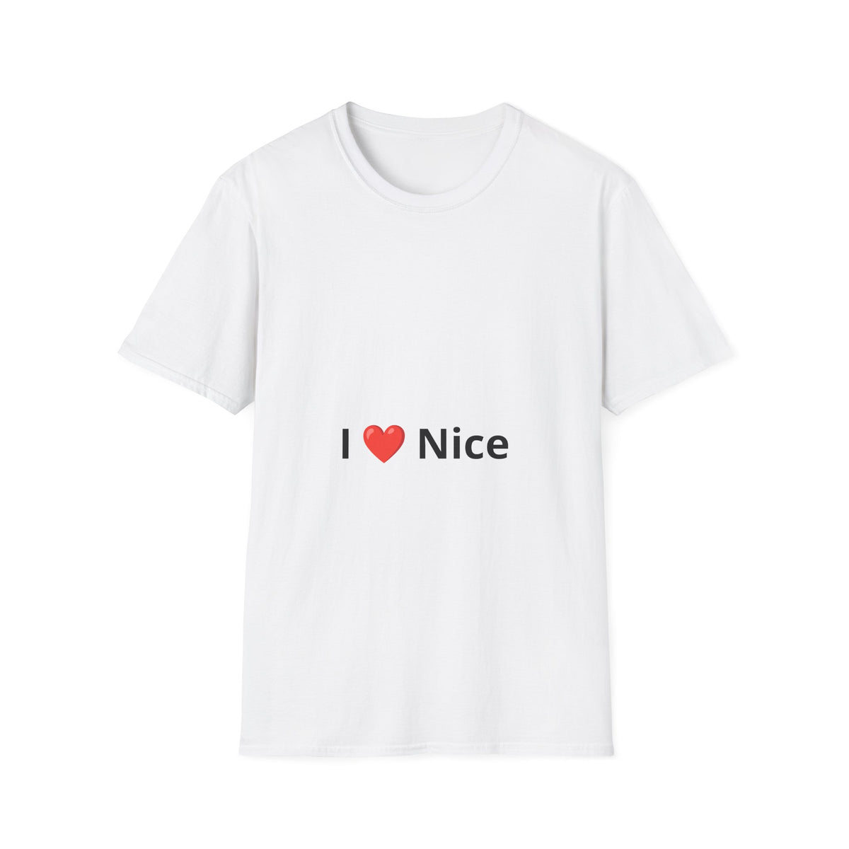 T-shirt Manches courtes Personnalisé "J'aime ma ville" - Coton Doux (Ex: J’❤️Nice)