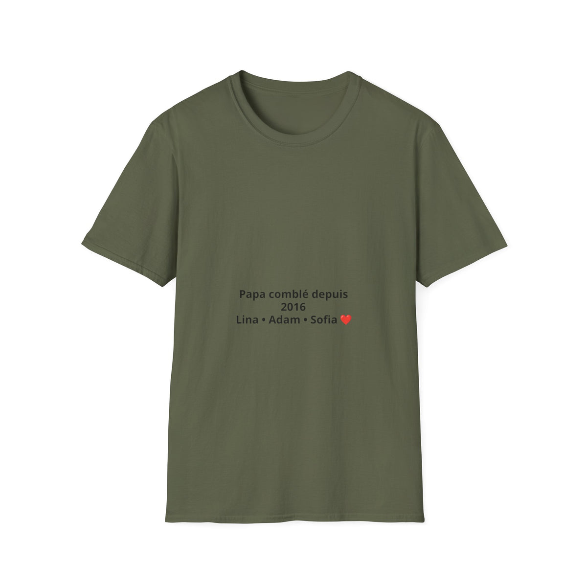 T-shirt personnalisé "Famille" – Prénoms des Enfants & Petits-enfants ❤️