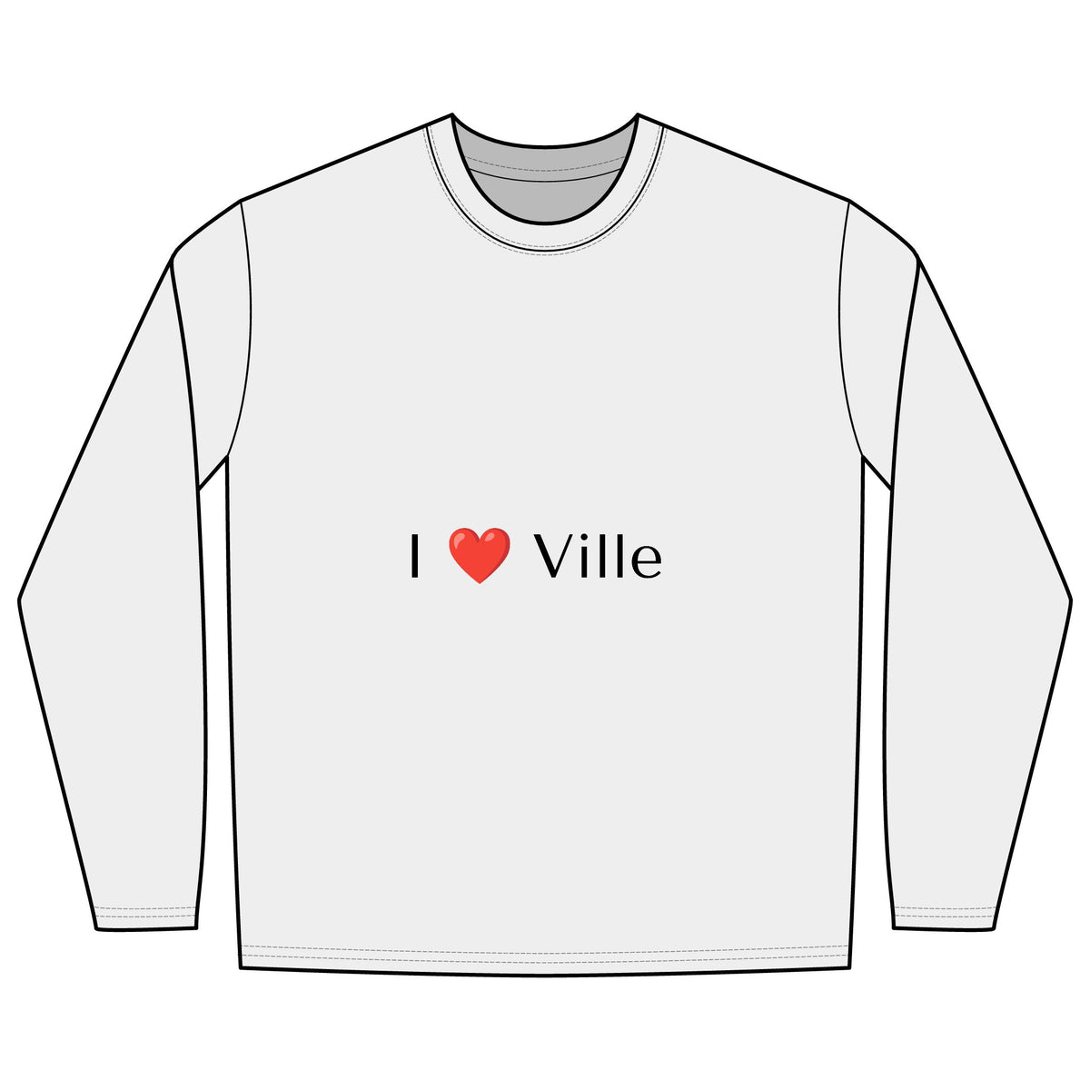 I  Ville Long Sleeve T-Shirt — Cute Local Pride Tee