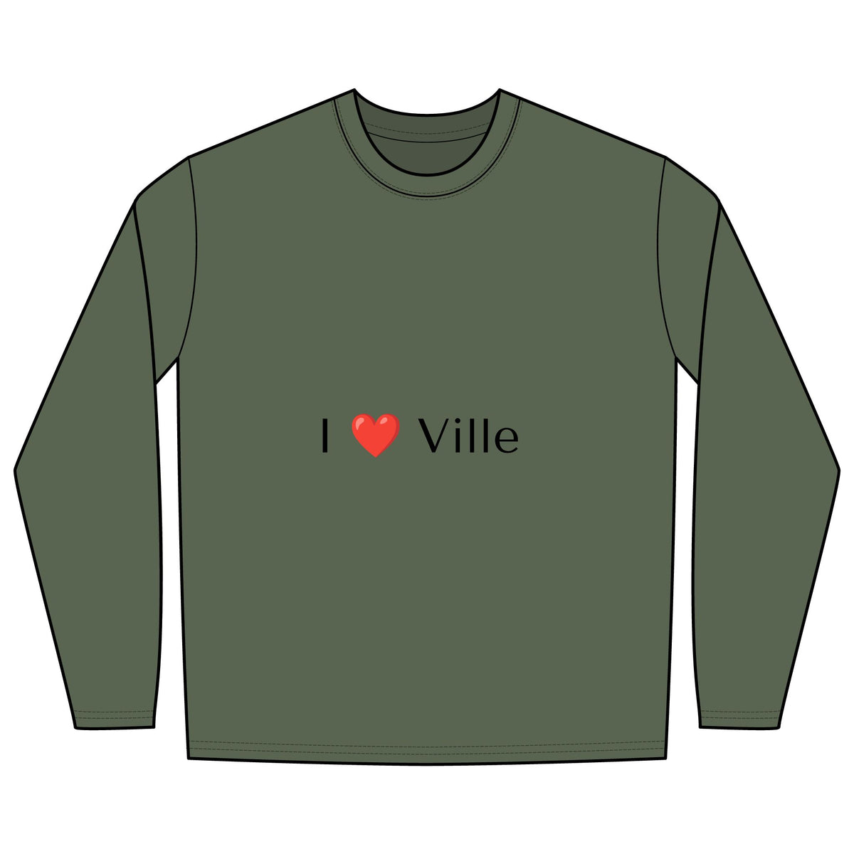 I  Ville Long Sleeve T-Shirt — Cute Local Pride Tee