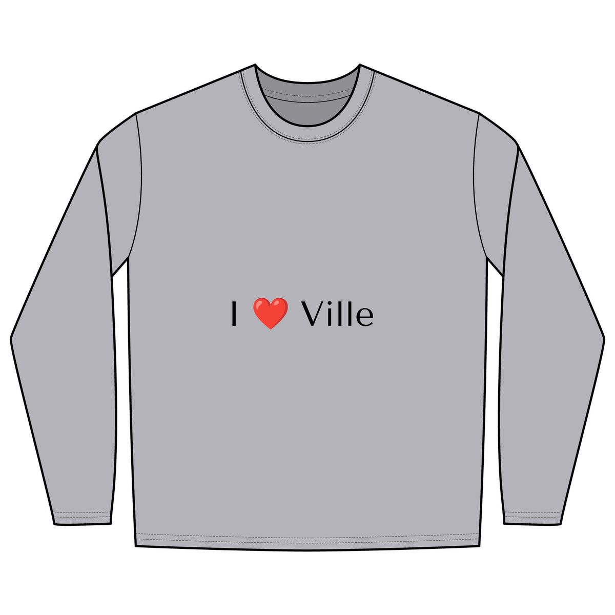 I  Ville Long Sleeve T-Shirt — Cute Local Pride Tee