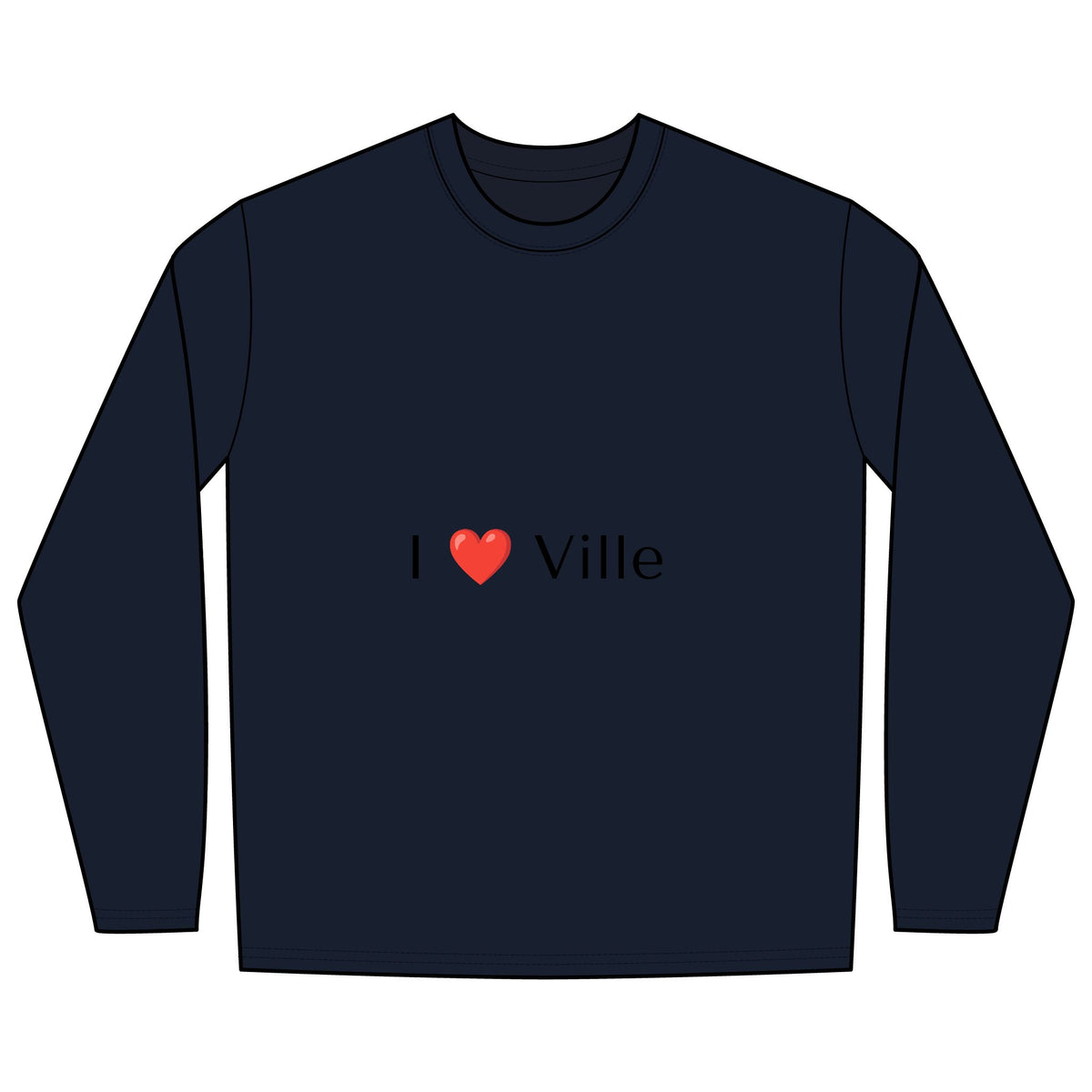 I  Ville Long Sleeve T-Shirt — Cute Local Pride Tee
