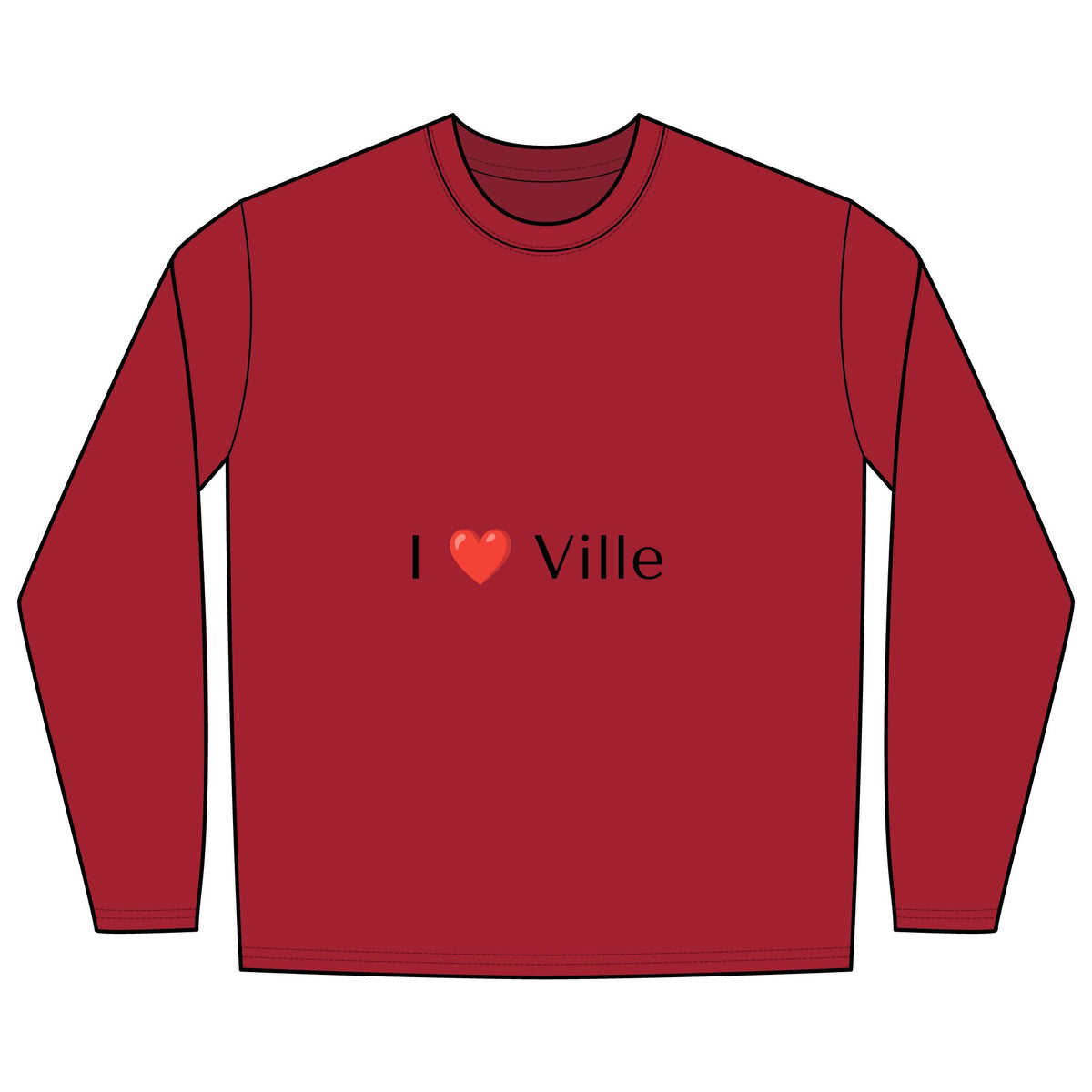 I  Ville Long Sleeve T-Shirt — Cute Local Pride Tee