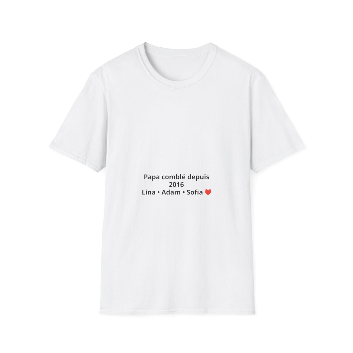 T-shirt personnalisé "Famille" – Prénoms des Enfants & Petits-enfants ❤️