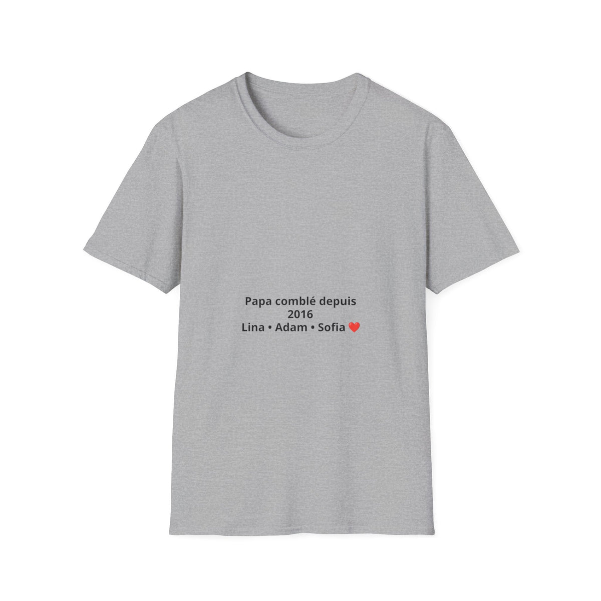 T-shirt personnalisé "Famille" – Prénoms des Enfants & Petits-enfants ❤️