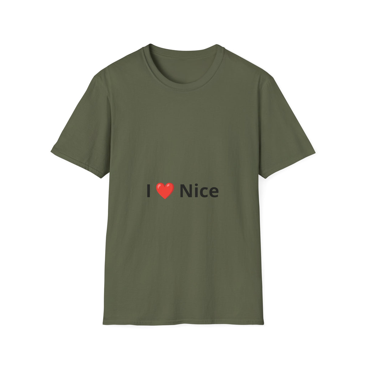 T-shirt Manches courtes Personnalisé "J'aime ma ville" - Coton Doux (Ex: J’❤️Nice)