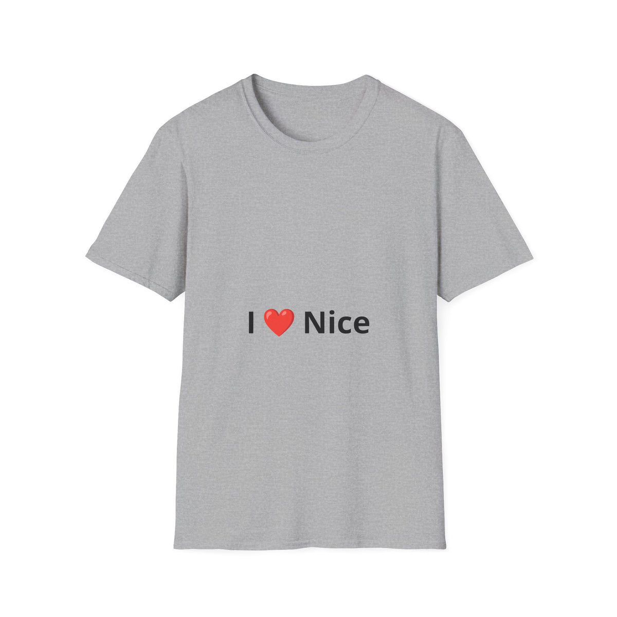 T-shirt Manches courtes Personnalisé "J'aime ma ville" - Coton Doux (Ex: J’❤️Nice)